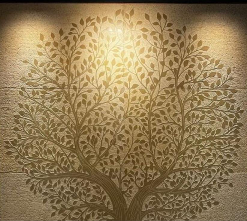 Decorative stone wall panel for modern interior elevation